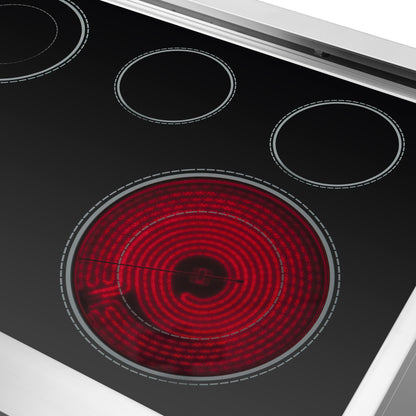 Cocina eléctrica independiente Forno Massimo de 36 pulgadas con puerta francesa y horno de convección real