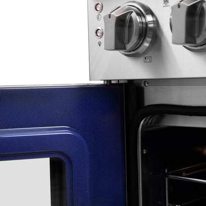 Cocina eléctrica independiente Forno Massimo de 36 pulgadas con puerta francesa y horno de convección real