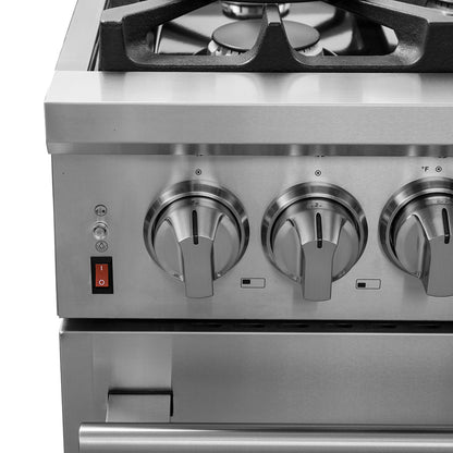 Cuisinière bi-énergie autonome Forno Massimo de 36 pouces, 6 brûleurs, fours à double convection