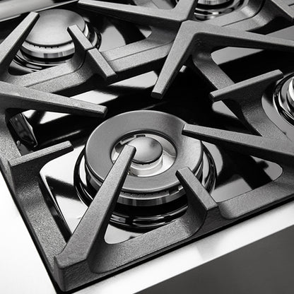 Cuisinière bi-énergie autonome Forno Massimo de 36 pouces, 6 brûleurs, fours à double convection