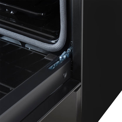 Cocina a gas Forno Leonardo Espresso de 30 pulgadas, color negro, 5 quemadores, 39 500 BTU, horno de convección de 5 pies cúbicos