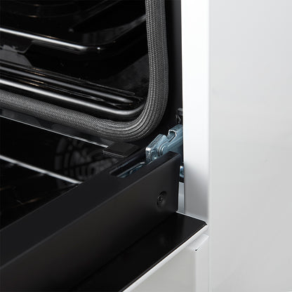 Cocina a gas blanca Forno Leonardo Espresso de 30 pulgadas, 5 quemadores, 39,500 BTU, horno de convección de 5 pies cúbicos