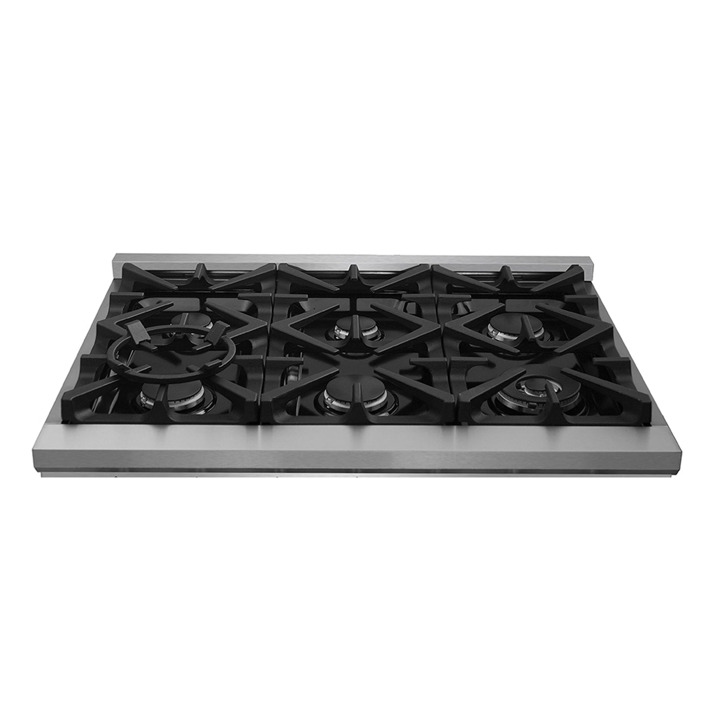 Cuisinière bi-énergie autonome Forno Massimo de 36 pouces, 6 brûleurs, fours à double convection