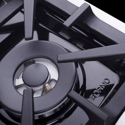 Cocina independiente de combustible dual Forno Massimo de 48 pulgadas, 8 quemadores y horno de convección doble