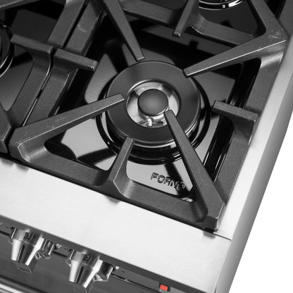 Cocina independiente de combustible dual Forno Massimo de 60 pulgadas, 10 quemadores y horno de convección doble