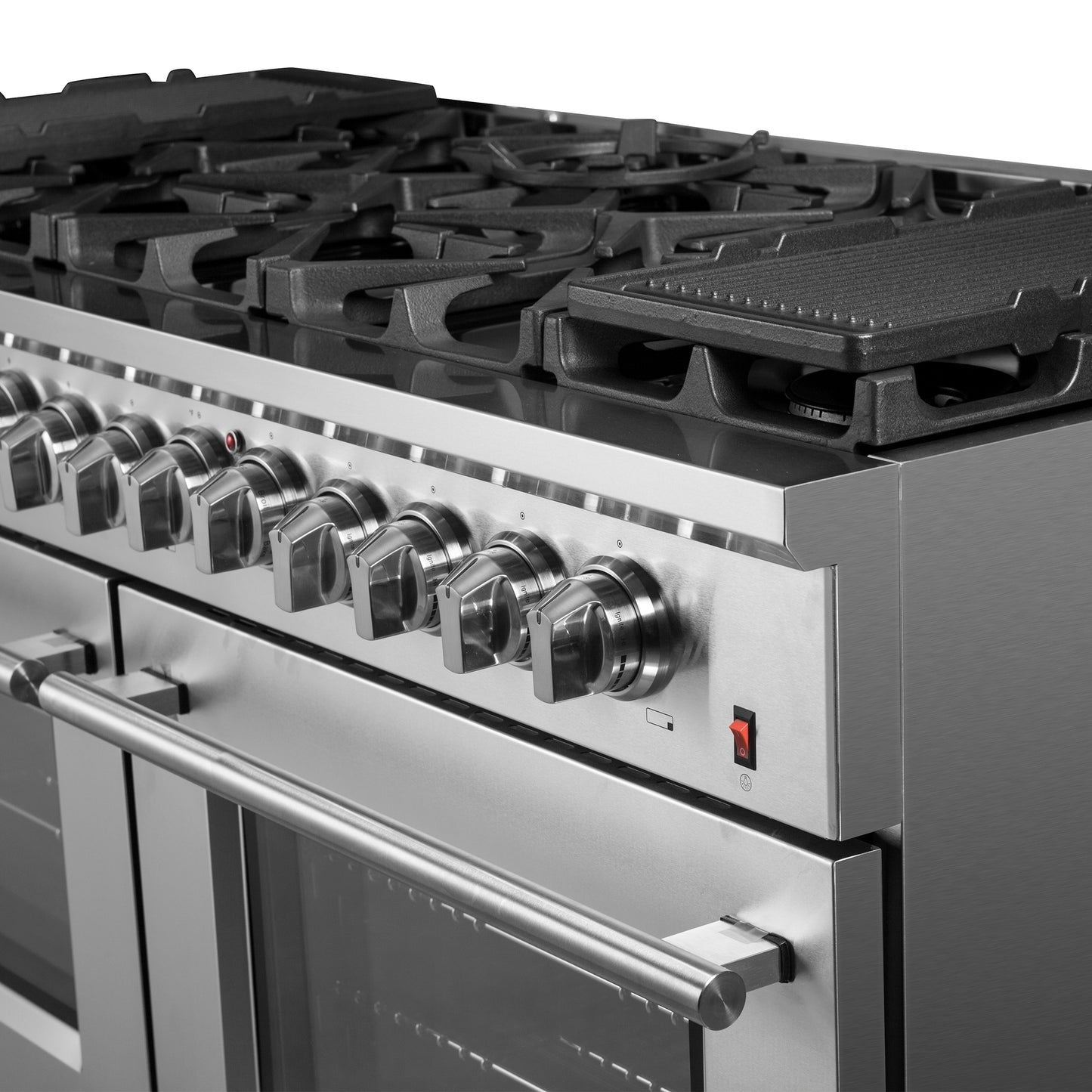 Cocina independiente de combustible dual Forno Massimo de 60 pulgadas, 10 quemadores y horno de convección doble