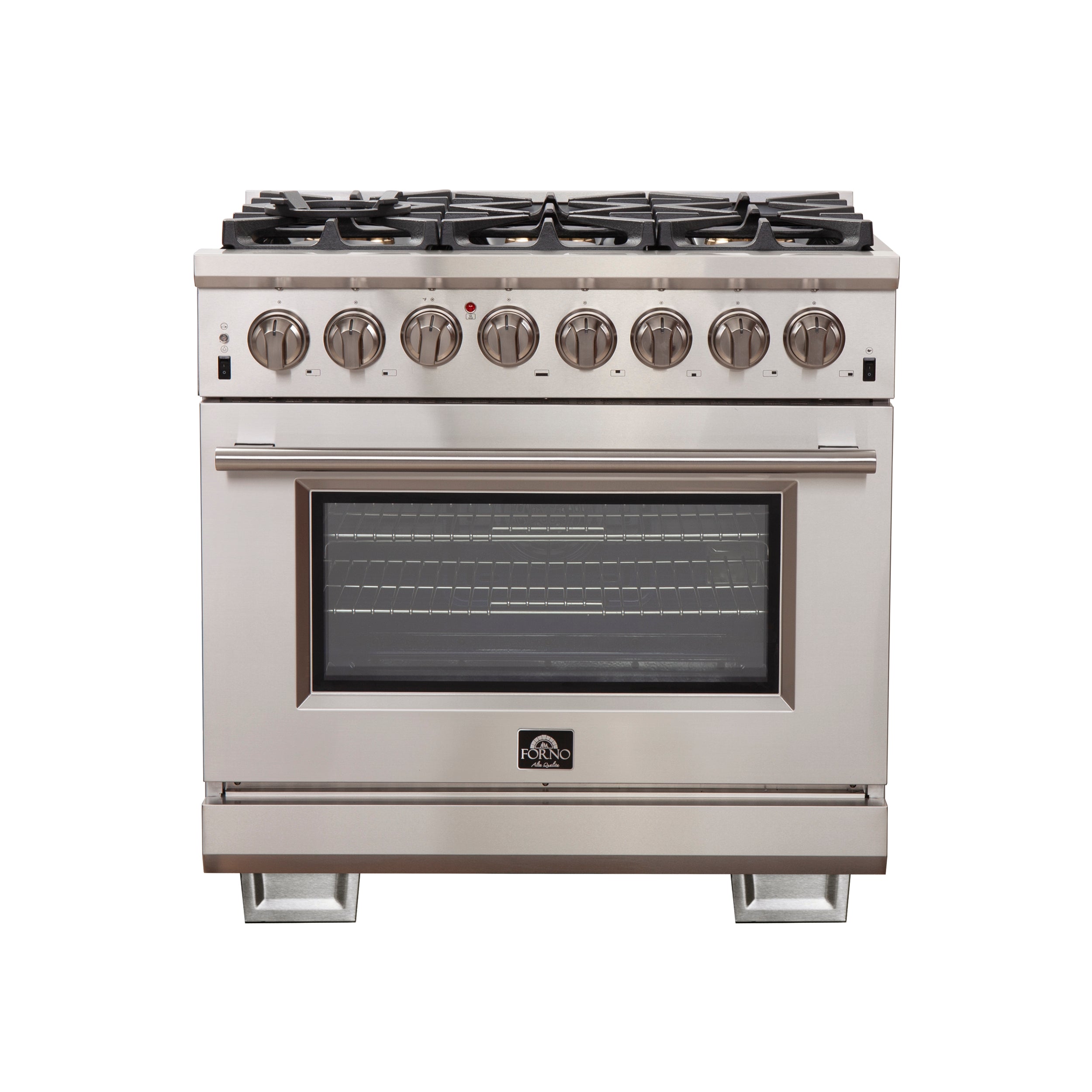 Forno Capriasca 36-Inch Freestanding Dual Fuel Range, 6 Burners