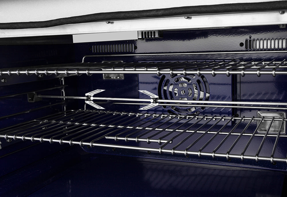 Cocina independiente de combustible dual Forno Capriasca de 48 pulgadas, 8 quemadores y horno de convección real