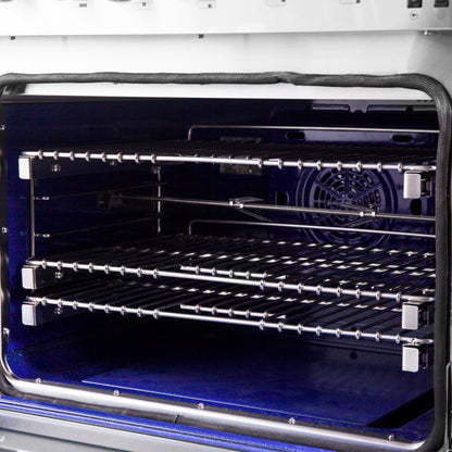 Cocina independiente de combustible dual Forno Capriasca de 60 pulgadas, 10 quemadores y horno de convección real