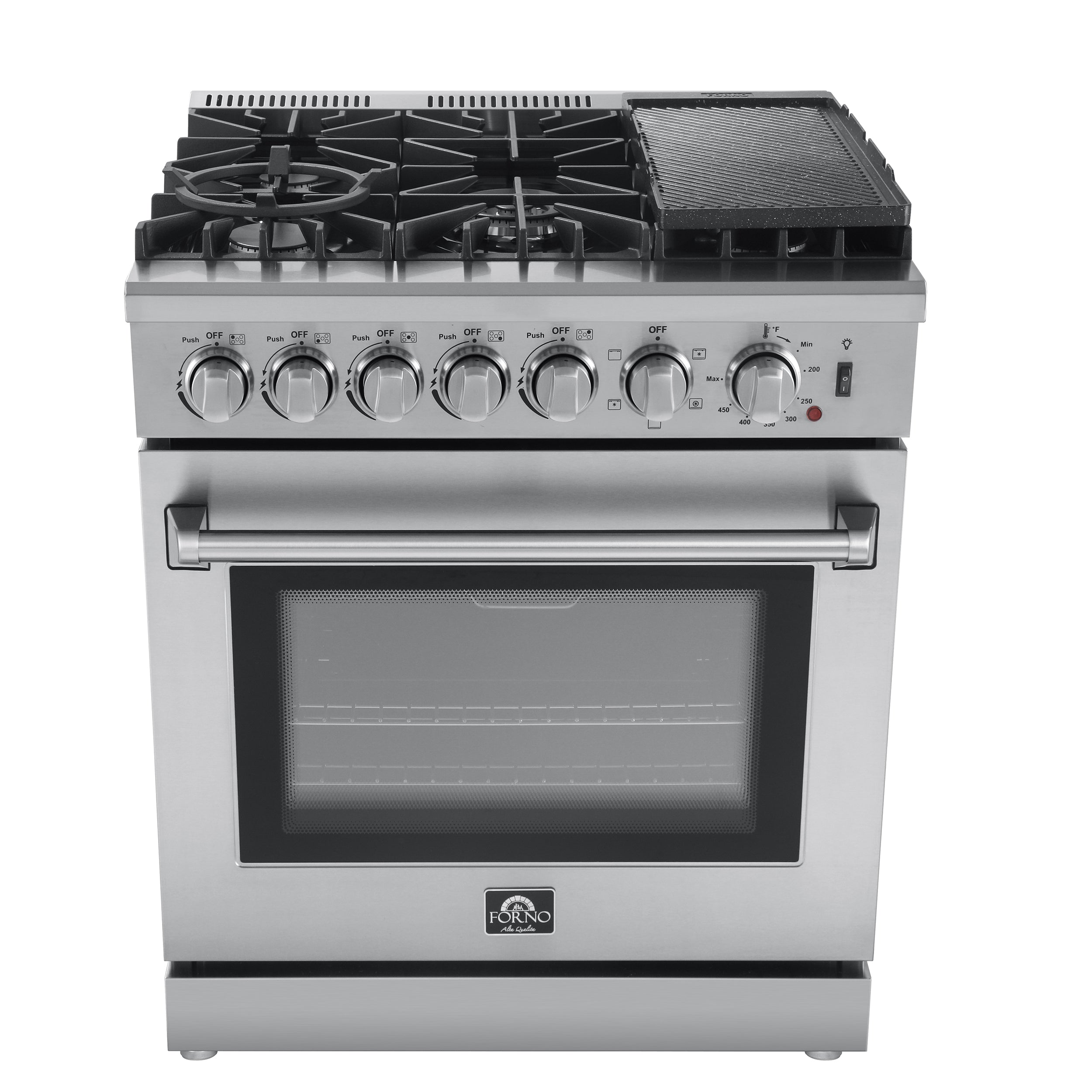 Forno Lazio 30-Inch Freestanding Dual Fuel Range, 5 Burners, True