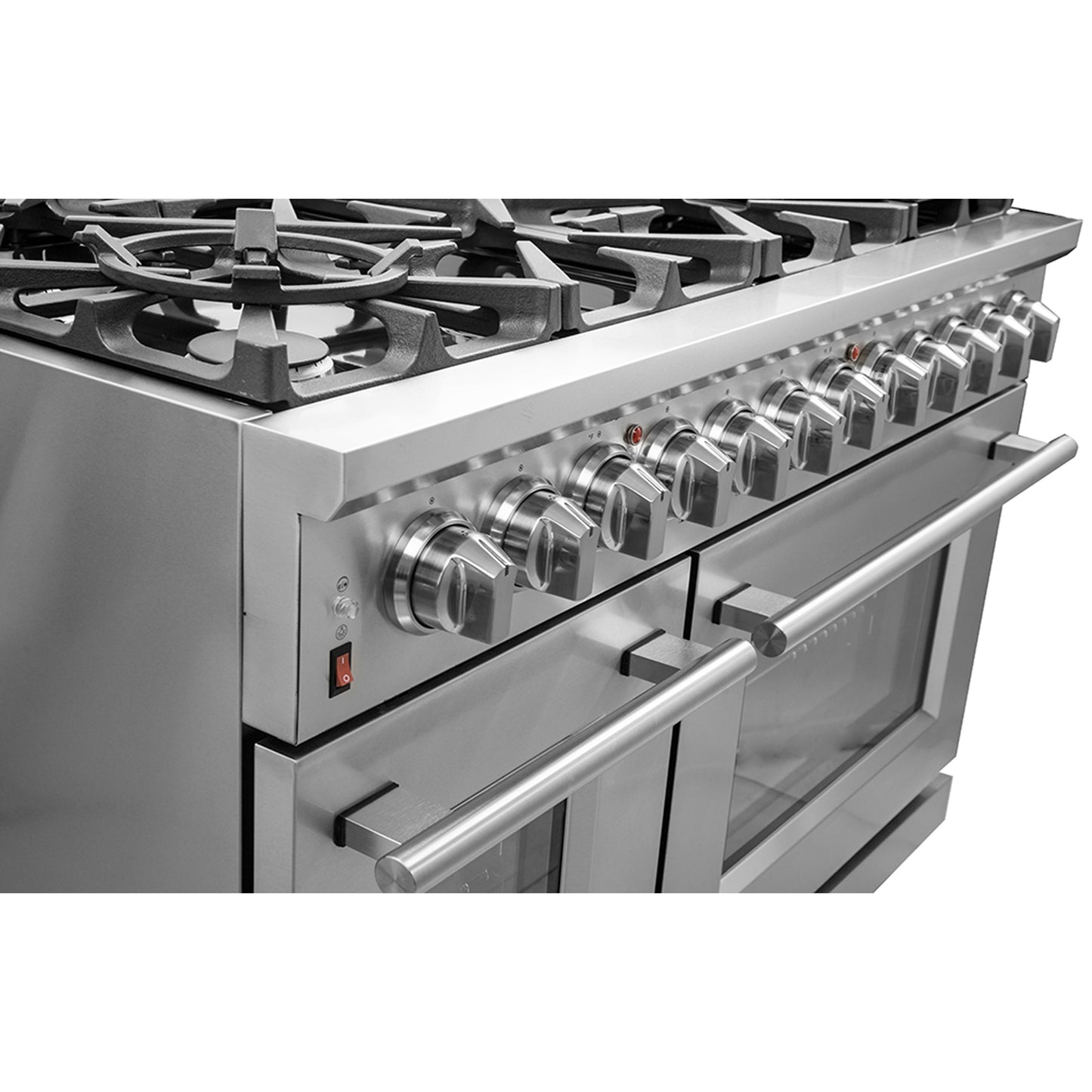 Cuisinière à gaz autonome Forno Massimo de 48 pouces, 8 brûleurs, four à convection véritable