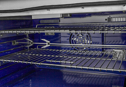 Cocina a gas Forno Capriasca de 36 pulgadas, acero inoxidable, 6 quemadores de latón, 120,000 BTU, horno de convección, eficiencia energética