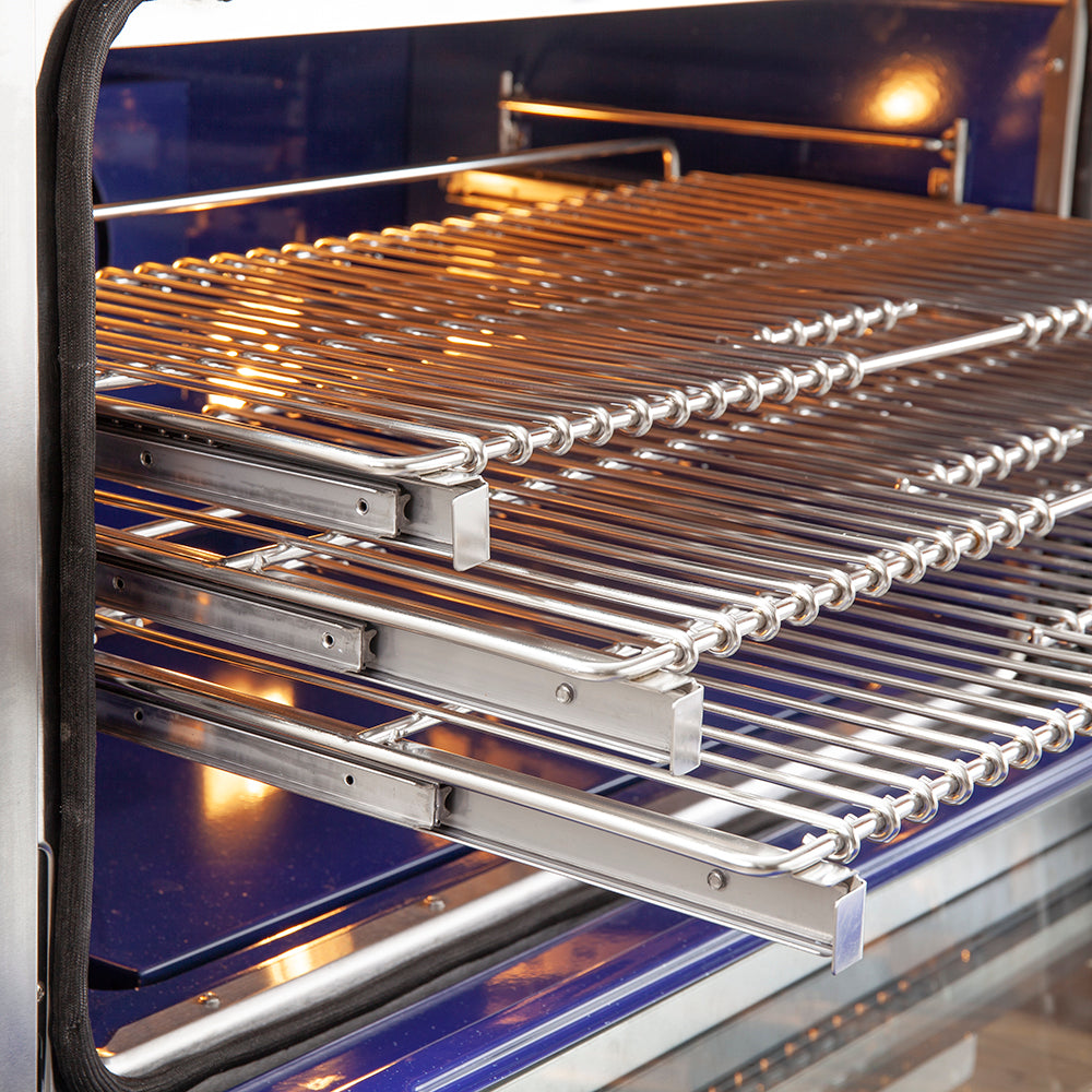 Conjunto de cocina premium de 2 piezas FORNO: cocina Capriasca de acero inoxidable de 91 cm y refrigerador Forno Salerno de acero inoxidable de 91 cm y 20 pies cúbicos - FBDL-019-02CAUS