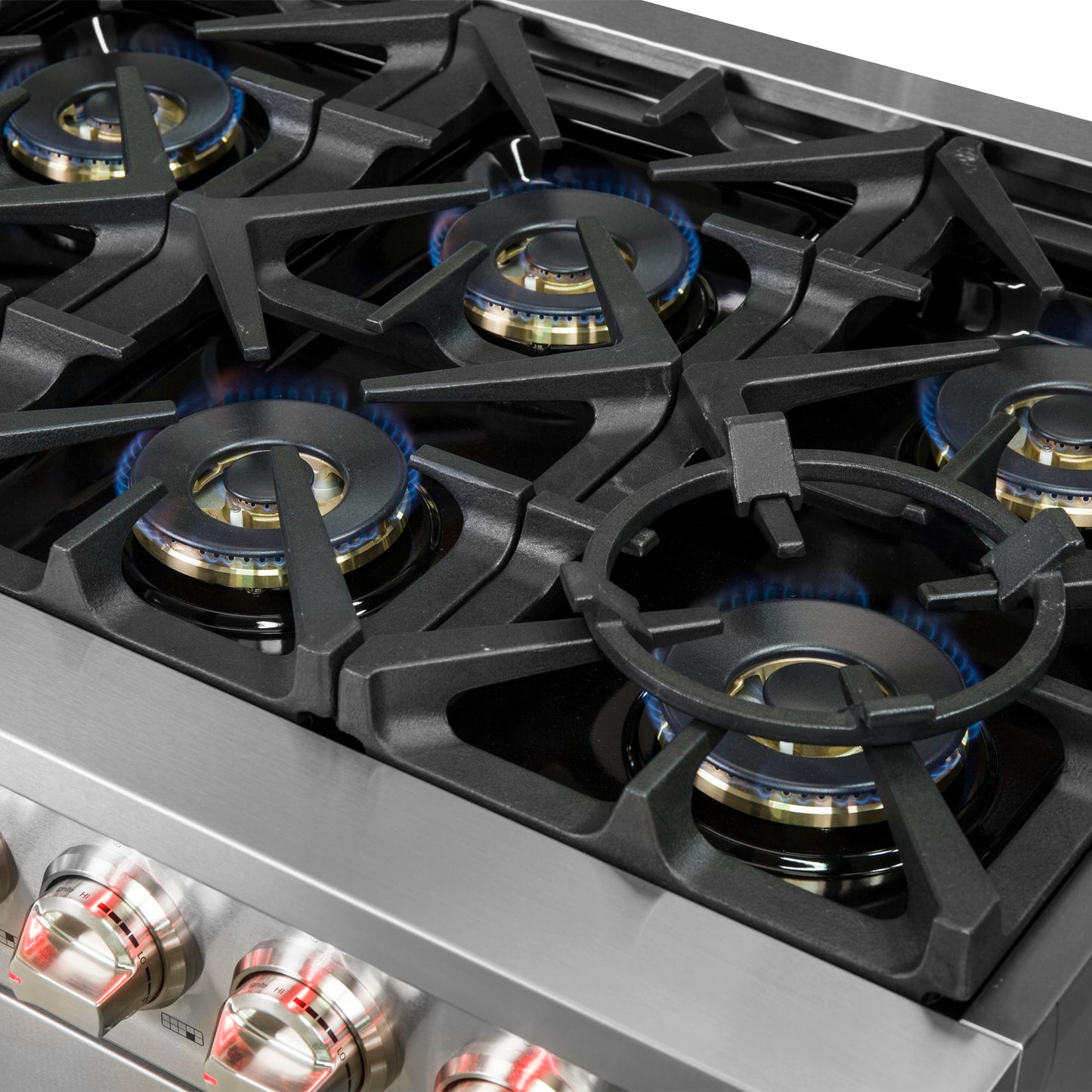 Cuisinière à gaz autonome Forno Capriasca de 60 pouces, 10 brûleurs, four à convection véritable