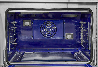 Cocina a gas Forno Capriasca de 36 pulgadas, acero inoxidable, 6 quemadores de latón, 120,000 BTU, horno de convección, eficiencia energética