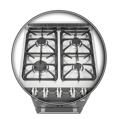 Forno Breno 24-Inch Freestanding Gas Range, Compact Design, Energy Efficient - Forno Appliances