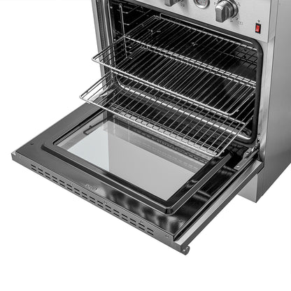 Cocina a gas FORNO Giovanni de 30 pulgadas, acero inoxidable, 5 quemadores, 67,000 BTU, horno de convección de 4.32 pies cúbicos