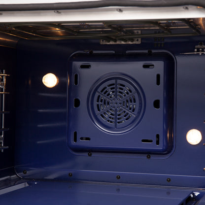 Cocina independiente Forno Massimo de 30 pulgadas con puerta francesa, doble combustible, 4 quemadores y horno de convección real