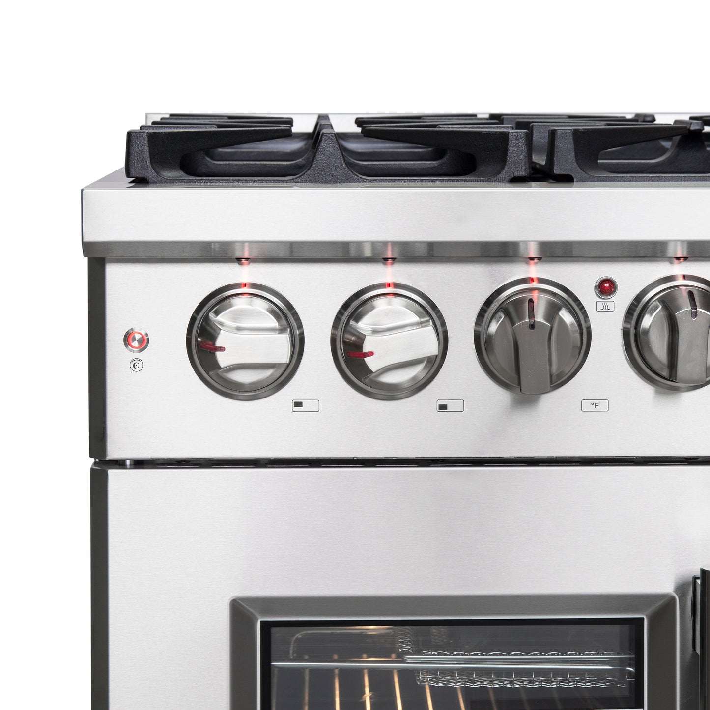 Cuisinière bi-énergie autonome Forno Massimo de 36 pouces avec portes françaises, 6 brûleurs et four à convection véritable