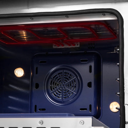 Cocina independiente Forno Massimo de 48 pulgadas con puerta francesa, doble combustible, 8 quemadores y horno de convección real