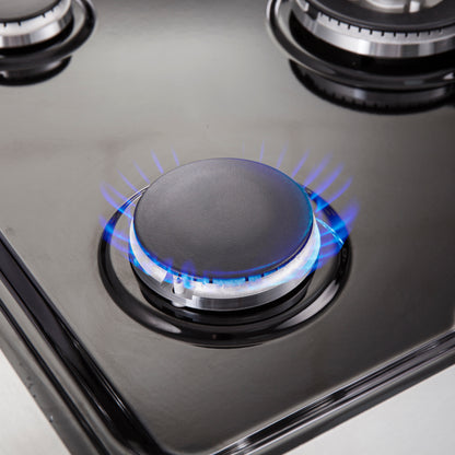 Cocina de doble combustible Forno Galiano de 30 pulgadas con puerta francesa, totalmente de acero inoxidable, 5 quemadores sellados, 68,000 BTU, 4.32 pies cúbicos, horno de convección real