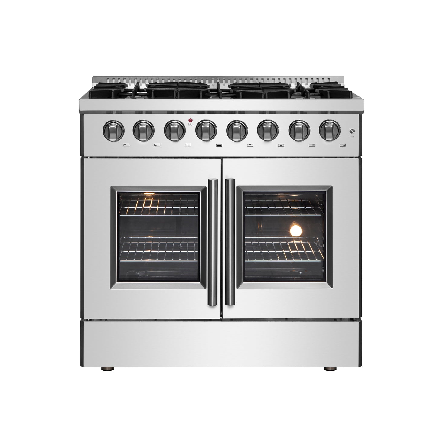 Cocina independiente de combustible dual con puerta francesa de 36" Forno Galiano