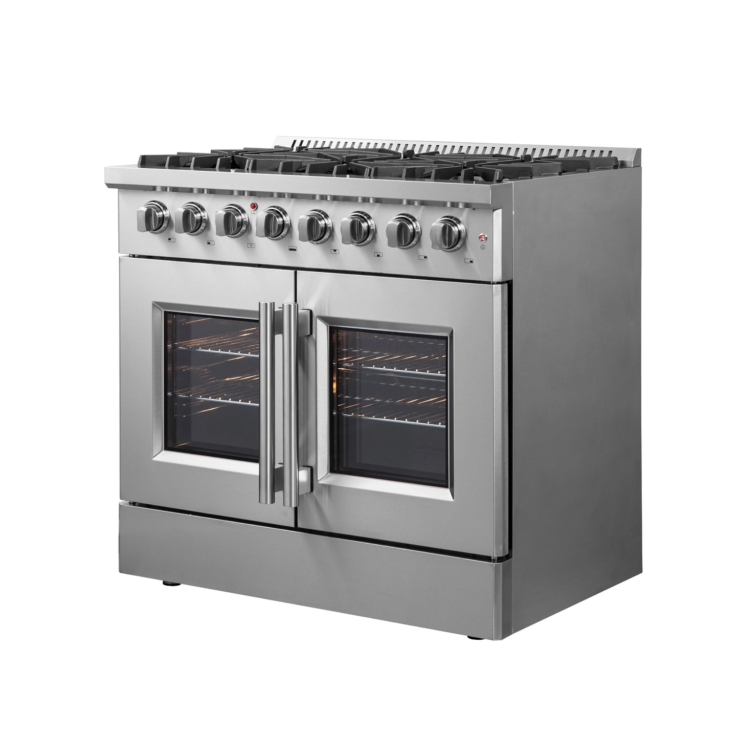 Cocina independiente de combustible dual con puerta francesa de 36" Forno Galiano