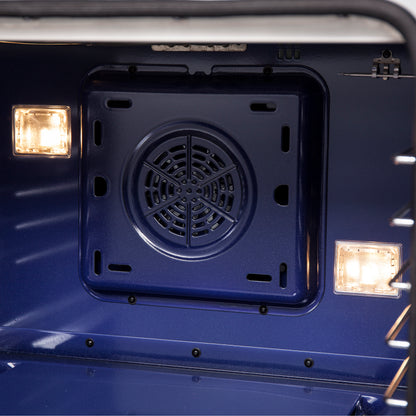 Cocina independiente Forno Capriasca de 30 pulgadas con puerta francesa, doble combustible, 4 quemadores y horno de convección real