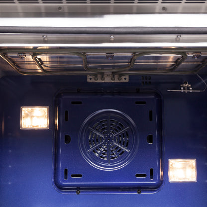 Cocina independiente Forno Capriasca de 30 pulgadas con puerta francesa, doble combustible, 4 quemadores y horno de convección real