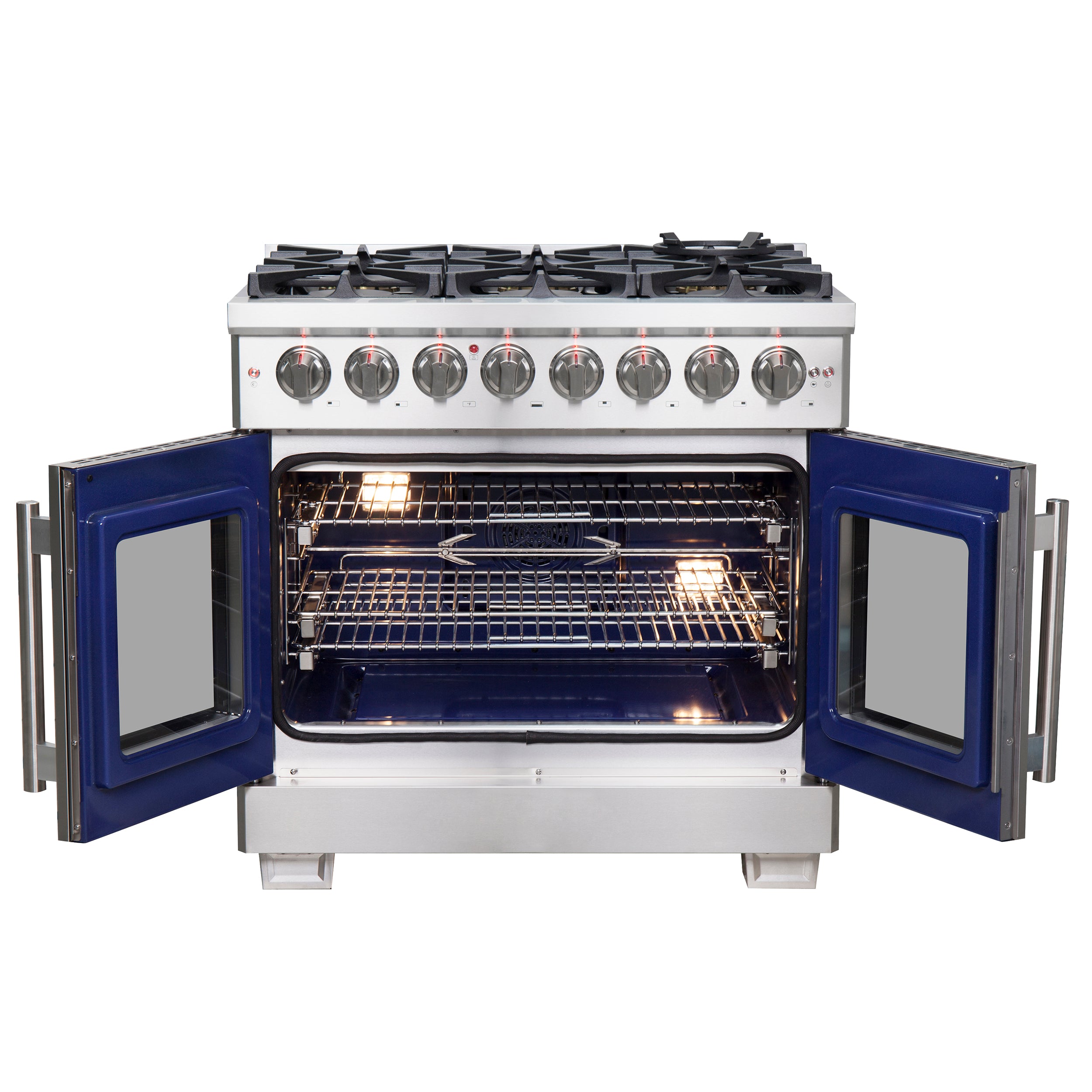 Forno Capriasca 36-Inch Freestanding French Door Dual Fuel Range