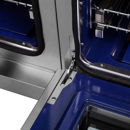 Cocina independiente de 48 pulgadas con puerta francesa y doble combustible, Forno Capriasca, 8 quemadores y horno de convección real