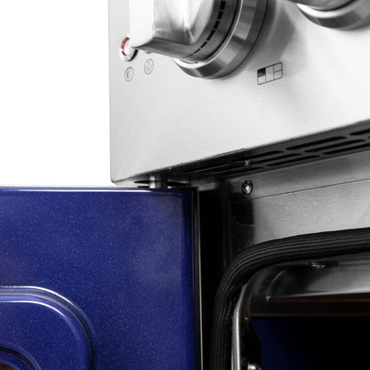 Cuisinière à gaz autonome à portes françaises Forno Massimo de 30 pouces, 4 brûleurs, four à convection, écoénergétique