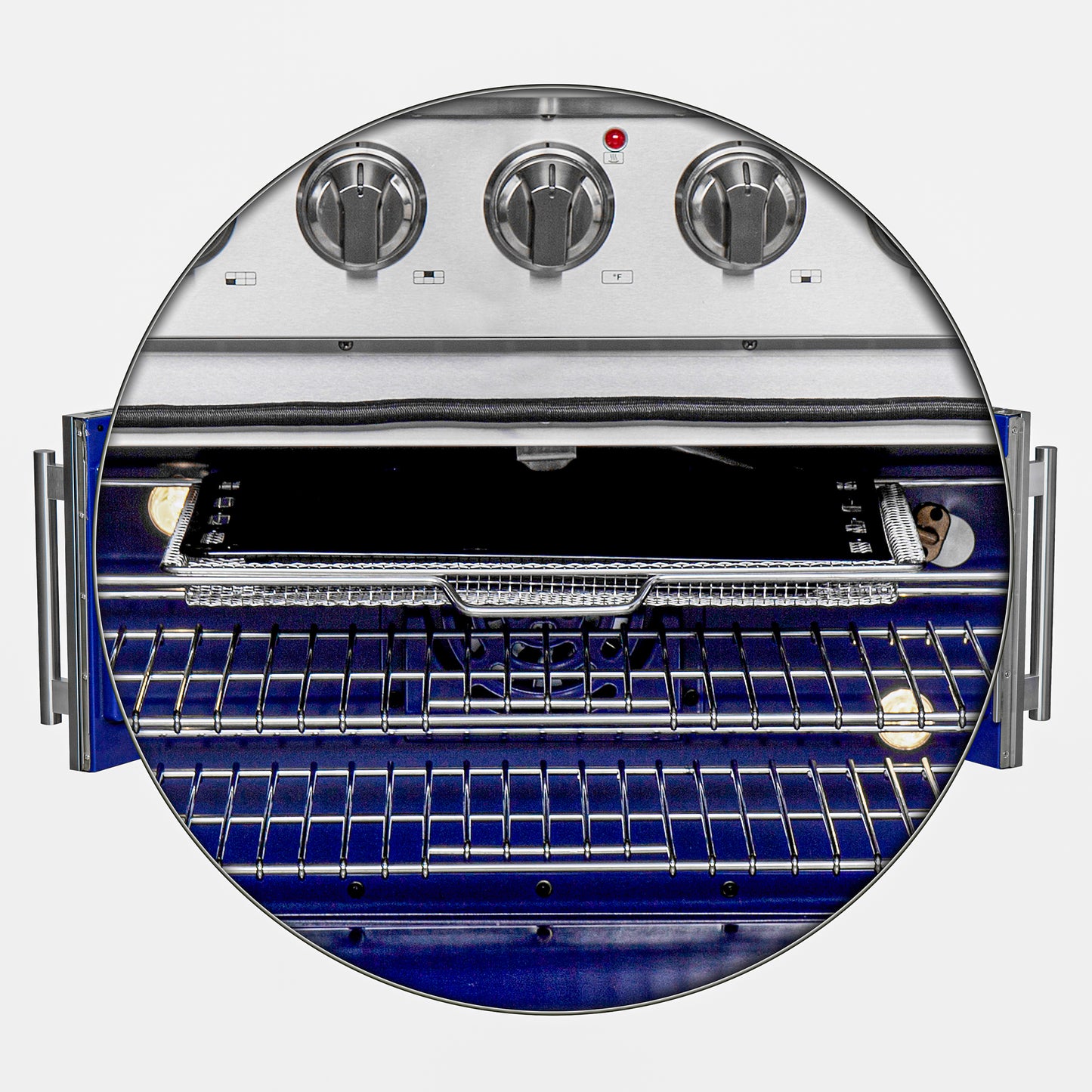 Cocina a gas independiente Forno Massimo de 36 pulgadas con puerta francesa, 6 quemadores, horno de convección y eficiencia energética.