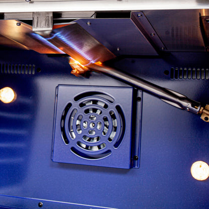 Cocina a gas independiente Forno Massimo de 36 pulgadas con puerta francesa, 6 quemadores, horno de convección y eficiencia energética.