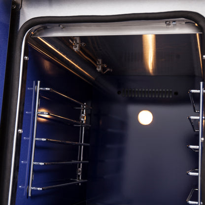 Cuisinière à gaz autonome à portes françaises Forno Massimo de 48 pouces, 8 brûleurs, four à convection, écoénergétique