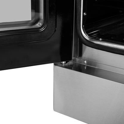 Cuisinière à gaz autonome à portes françaises Forno Galiano de 30 pouces, 4 brûleurs, four à convection, écoénergétique