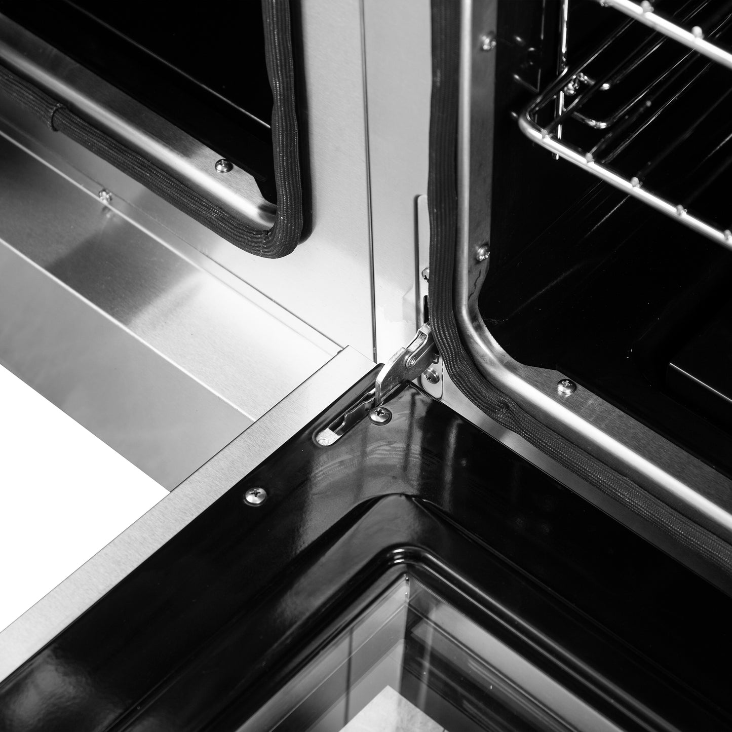 Cuisinière à gaz autonome à portes françaises Forno Galiano de 48 pouces, 8 brûleurs, plaque de cuisson, four à convection, écoénergétique