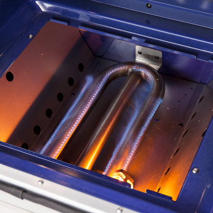 Cocina a gas independiente Forno Capriasca de 76 cm con puerta francesa, 4 quemadores, horno de convección y eficiencia energética.