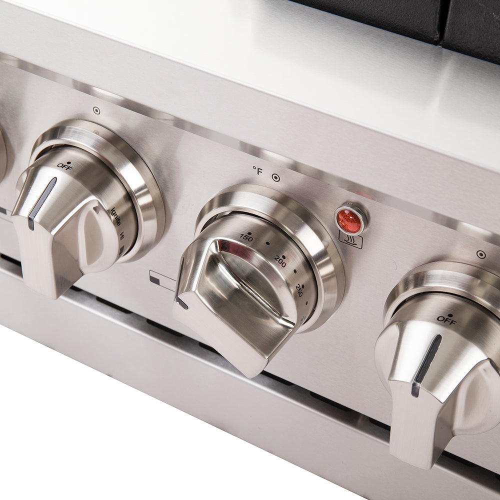 Cuisinière à gaz FORNO Capriasca de 48 pouces, acier inoxydable, 8 brûleurs en laiton, 160 000 BTU, four double de 6,58 pi³