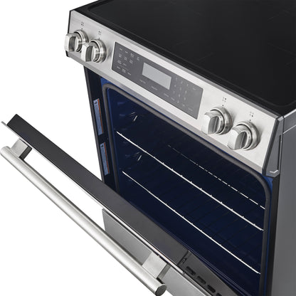 Cuisinière à induction encastrable Forno Donatello Espresso de 30 pouces en acier inoxydable, four à convection, 5 zones de cuisson, panneau de commande tactile