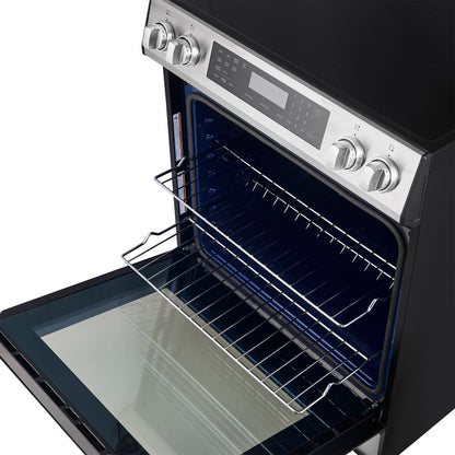 Cuisinière à induction encastrable Forno Donatello Espresso de 30 pouces en acier inoxydable, four à convection, 5 zones de cuisson, panneau de commande tactile
