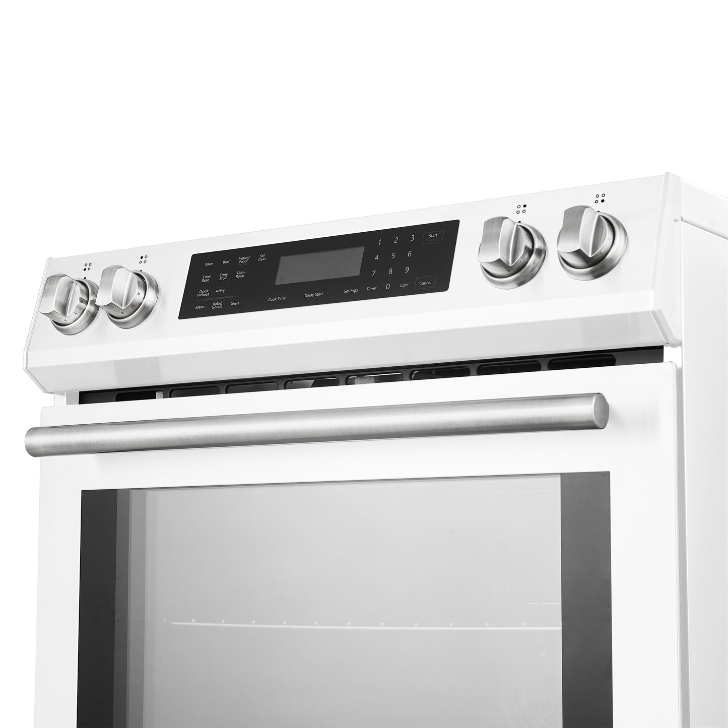 Cuisinière à induction encastrable blanche Forno Donatello Espresso de 30 pouces, four à convection, 5 zones de cuisson, panneau de commande tactile