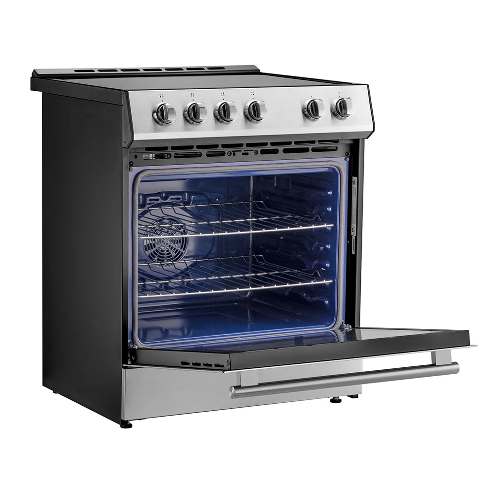 Cuisinière à induction encastrable Forno Leonardo Espresso de 30 pouces en acier inoxydable, four à convection, 5 zones de cuisson