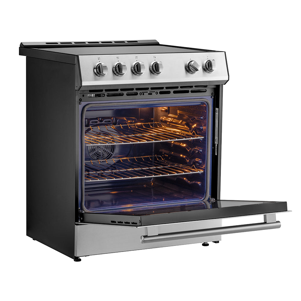 Cuisinière à induction encastrable Forno Leonardo Espresso de 30 pouces en acier inoxydable, four à convection, 5 zones de cuisson