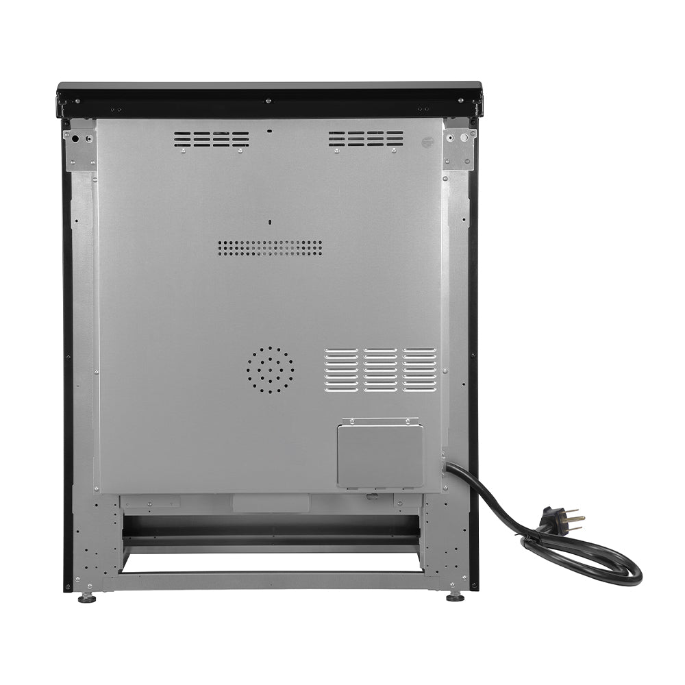 Cuisinière à induction encastrable noire Forno Leonardo Espresso de 30 pouces, four à convection, 5 zones de cuisson, panneau de commande tactile