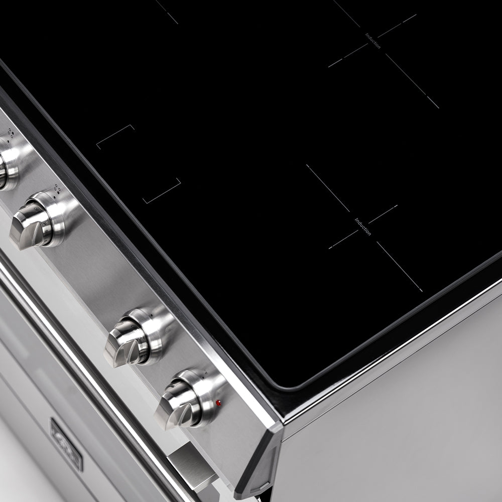 Cuisinière à induction encastrable Forno Leonardo Espresso de 30 pouces en acier inoxydable, four à convection, 5 zones de cuisson