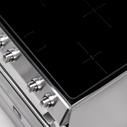 Cuisinière à induction encastrable Forno Leonardo Espresso de 30 pouces en acier inoxydable, four à convection, 5 zones de cuisson