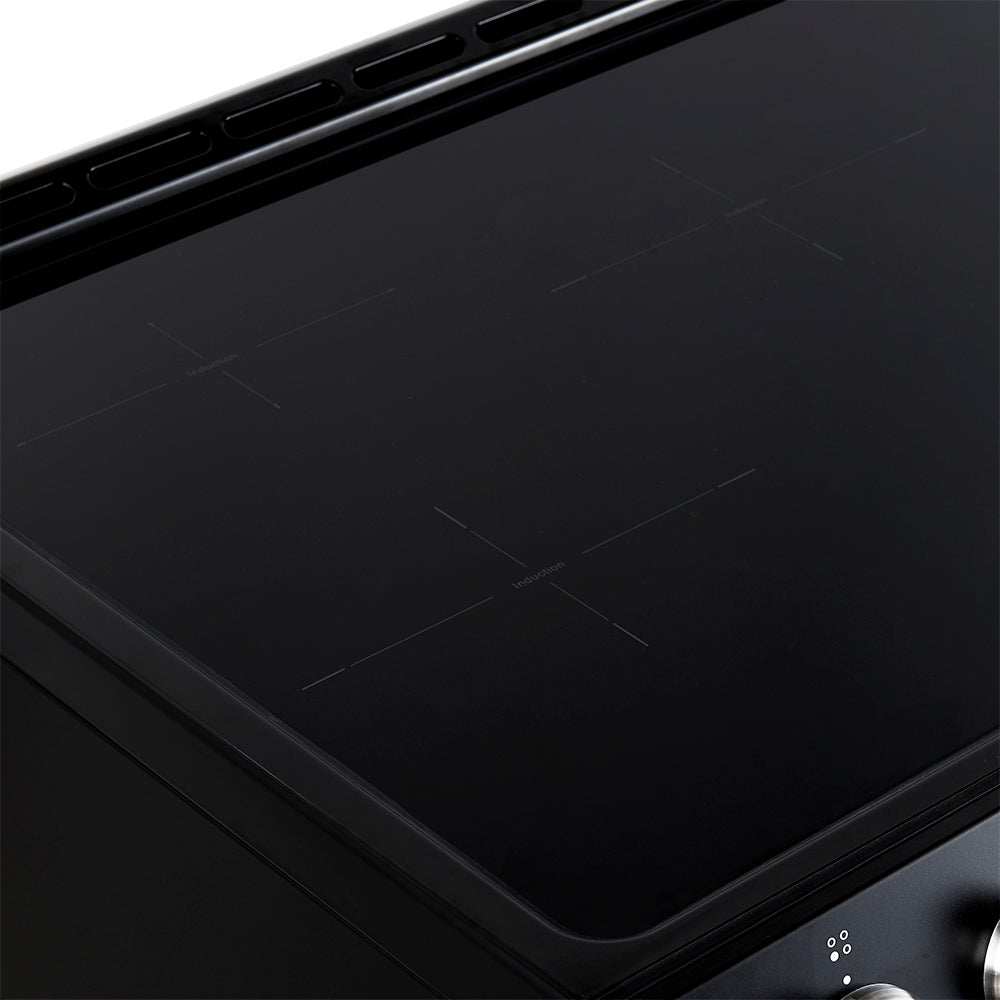 Cuisinière à induction encastrable noire Forno Leonardo Espresso de 30 pouces, four à convection, 5 zones de cuisson, panneau de commande tactile