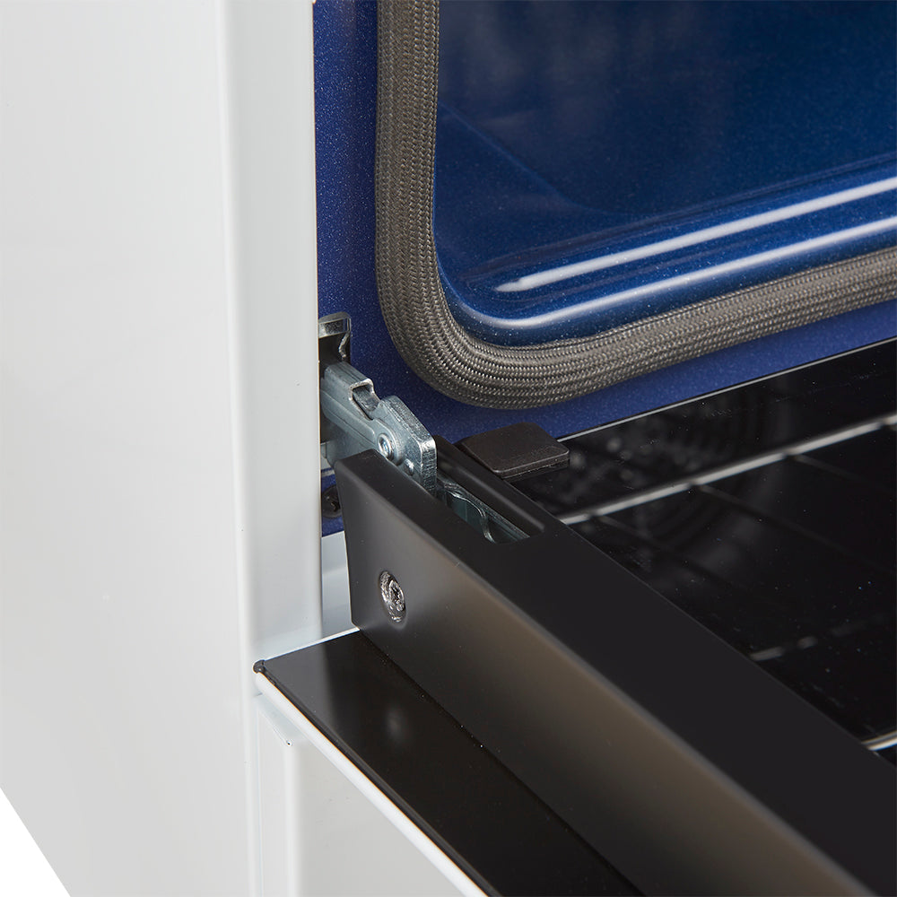 Cuisinière à induction encastrée Forno Leonardo Espresso de 30 pouces, blanche, four à convection, 5 zones de cuisson, panneau de commande tactile