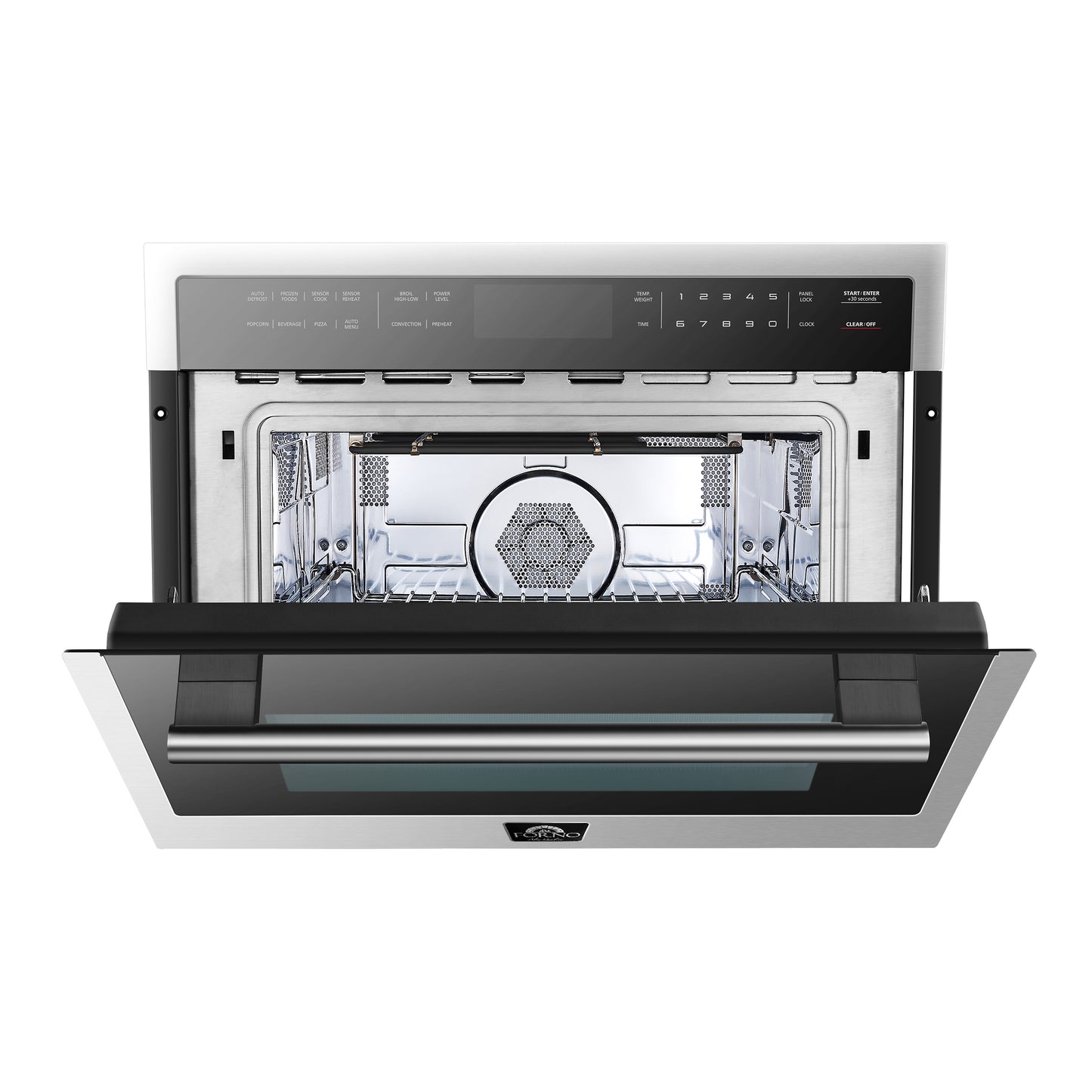 Horno compacto Forno Oliena de 24 pulgadas y microondas de 1000 vatios, 1,6 pies cúbicos, horno de convección